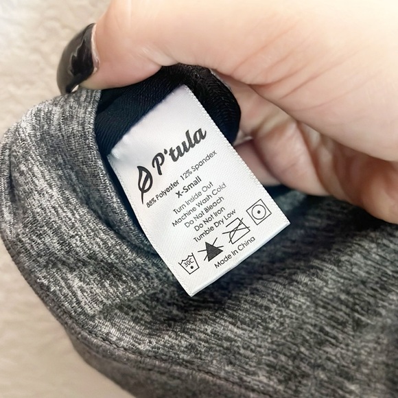 P'Tula Gray Women's Racerback Adjustable Strap Sports Bra - Picture 7 of 8